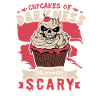 Erschreckendes Halloween-horror-cupcake-monster