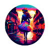 Woman walking through Paris