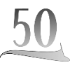 50 anniversaire design transparent