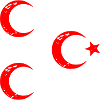 3 crescents 3hilal ay yildiz
