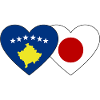 Kosovo Japan Flag Heart