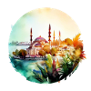 Turkey sunset architecture