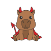 Capybara Happy Halloween Devil Costume