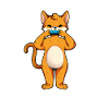 Cat joue de l’harmonica