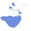 Pole Dance Blue Impression