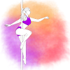 Pole Dance Neon Sunset