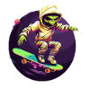 Alien on skateboard