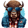 Street style American bison