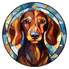 Teckel Dog Race Aquarelle Verre