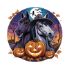 Drôles de chevaux d’Halloween fous