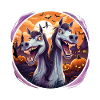 Drôles de chevaux d’Halloween fous