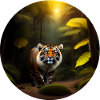 Tigre dans la jungle