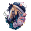 Pferd Blumen