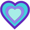 groovy blue heart