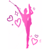 Twirleuse pink hearts