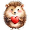 Hedgehog with heart