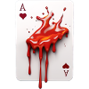 Bloody poker card