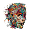 Le visage fleuri