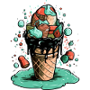 Multi-taste ice cream cone