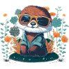 Fleurs de loutre bébé – Loutre