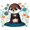 Fleurs de loutre bébé – Loutre