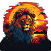 King Lion at sunset