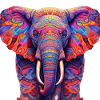 Psychedelic elephant
