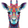 Psychedelic giraffe