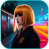 Modern Cyberpunk Geisha Girl