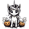 Halloween Einhorn Design