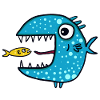 poisson prédateur bleu