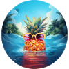 Floating pineapple