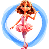 Ballet girl blue