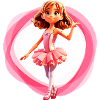 Ballet fille rose