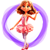 Ballet fille violette