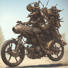 Steampunk biker