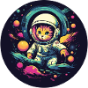 Spacecat: Cat in cosmic adventure