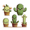Family cactus happy house