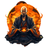 Meditating Asian Monk