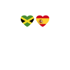Jamaïque Espagne Heartbeat Flag Jamaïcain
