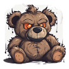 a scary teddy bear