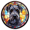 Riesenschnauzer Hunderasse Aquarellglas