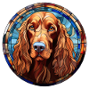 Irish Setter Hunderasse Aquarellglas