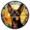 Zwergpinscher Hunderasse Aquarellglas