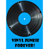 Vinyl Junkie forever -blau