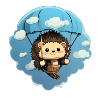 Hedgehog parachute jump