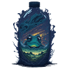 Frog In Bottle