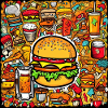 Burger multi motif