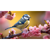 Blaumeise im Kirschbaum