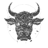 Angry bull bull